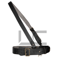 Sam Browne Belt with Shoulder Strap WW1 British Army Duty Belt Black Leather  - $40.00+