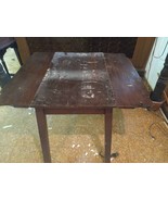 Antique Drop Leaf Side Work Table - Dark Walnut - Classic American Design - $1,862.02 MXN