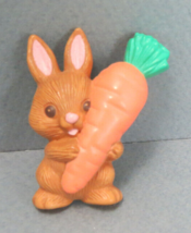 Little Bunny Rabbit with Carrot Pin Hallmark Vintage Plastic Easter Themed Pin - £7.92 GBP