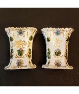 Porcelain Vase LOT 4.25&quot; Blue Floral Cottage Chic French Farmhouse Home ... - £12.51 GBP