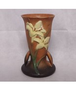 Roseville Zephyr Lily Vase 136-9 Brown Yellow Green Black 9&quot; Tall x 6&quot; A... - £46.04 GBP