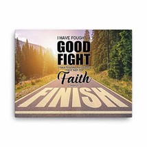 Express Your Love Gifts Bible Verse Canvas I Have Fought The Good Fight 2 Timoth - £103.59 GBP