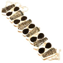 Black Rutile Black Spinel Gemstone Handmade Ethnic Bracelet Jewelry 8-9" SA 734 - £16.77 GBP