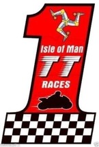 Isle Of Man Moto Number #1 Tt Races Helmet Bumper Sticker Decal Made In Usa 3x2i - £13.64 GBP