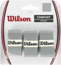 Wilson - WRZ4014SI - COMFORT Tennis Racquet Pro Over Grip - Silver - Pack of 3 - £10.23 GBP