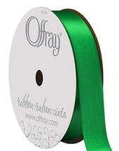 Wide Single Face Satin Ribbon Emerald Green - $2.87