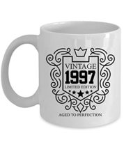 Vintage 1997 Coffee Mug 11oz Ceramic Gift For Women, Men 25 Years Old Mu... - £13.23 GBP