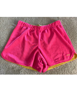 Champion Girls Hot Pink Yellow Mesh Athletic Shorts 10-12 - $9.31