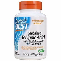Doctor&#39;s Best Stabilized R-Lipoic Acid, 200mg/60 Count - £36.34 GBP