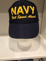 Vintage US Navy Full Speed Ahead Mesh Snapback Trucker Hat One Size Fits... - $22.00