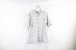 Vintage Patagonia Mens Large Spell Out Organic Cotton Collared Camp Button Shirt - £30.99 GBP