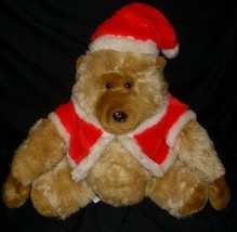 14&quot; Vintage Christmas Mty International Brown Monkey Stuffed Animal Plush Toy - £26.27 GBP