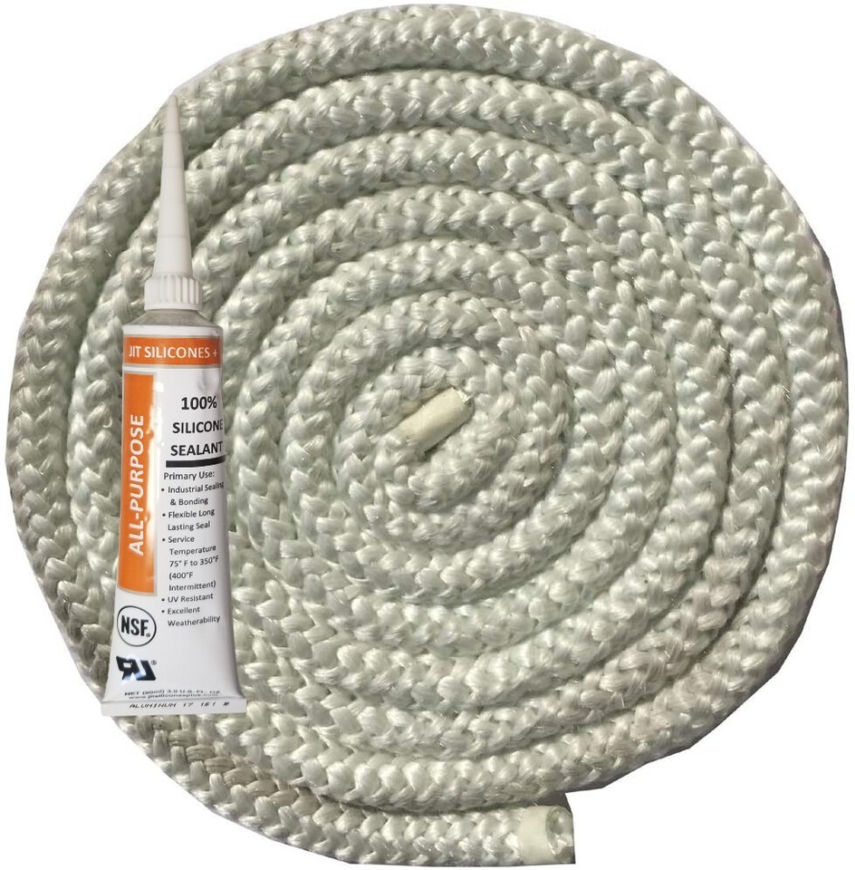 Ashley, Breckwell, King, US Stove, Vogelzang 3/4&quot;x7&#39; Door Rope Gasket Kit - £8.95 GBP