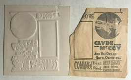 vintage paper/plastic newspaper printing plate CLYDE McCOY Drake Hotel Orchestra - £8.55 GBP