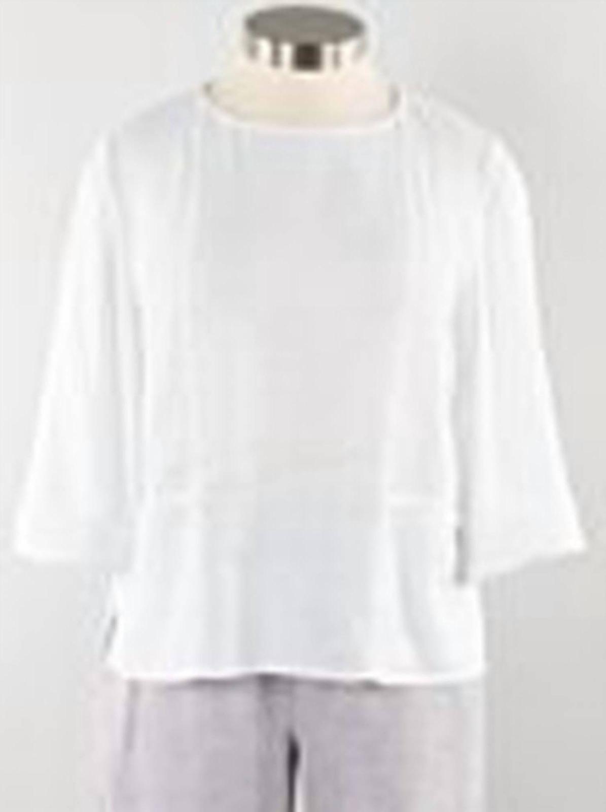 Habitat White Linen/cotton Pocket Pullover White - $61.00
