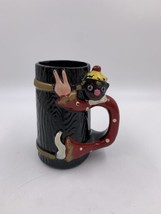 Vintage Ceramic Clown Handle Tall Stein Mug Eclectic Fun  - £8.96 GBP