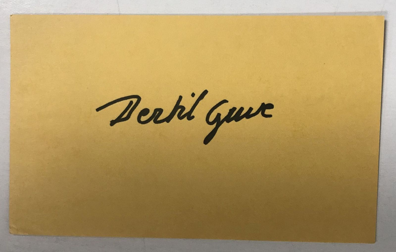 Primary image for Bertil Guve Signed Autographed Vintage 3x5 Index Card