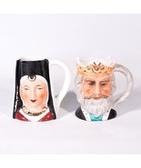 Vintage King Queen Guinevere Toby Ceramic Coffee Mug Tea Cup Drink Nasco... - £14.06 GBP