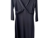 Ann Taylor Faux Wrap Dress Womens Size 8 Knit Sheath Mid Length V Neck - £11.81 GBP