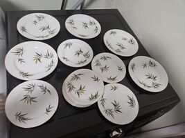 Vintage Noritake China Orient Bamboo 5054 4 Saucers  5 Salad And 4 Desse... - $19.79