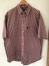 Abercrombie Fitch Red Madras Plaid Cotton Button Up Short Sleeve Shirt X... - £21.23 GBP