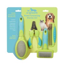 Dog and Cat Home Grooming Kit Slicker Rotating Pin Brush Comb Nail Trimmer 4 pc - £39.48 GBP+