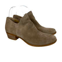 Lucky Brand Ankle Booties Womens 7.5 Brown Suede Leather Stacked Heel Zi... - £27.50 GBP