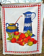 Fun Vintage Bright And Vivid Coffee Pot &amp; Soup Vessel Cotton KitchenTowel - £12.50 GBP