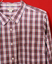 LL Bean Womens WRINKLE FREE Tartan Plaid Shirt Plus 3X Button Up Blouse ... - $31.52