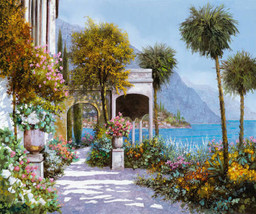 Lake como la passeggiata al lago Italy ceramic tile mural backsplash med... - $58.41+