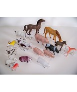 16 Farm Animals 3&quot; Horse to Sheep Pigs Small Ranch Animals Cow Dogs Play - £7.75 GBP