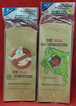 Vintage 1986 Slimer The Real Ghostbusters Lunch Bag Packs - 9 of Each Bag Type - $29.87