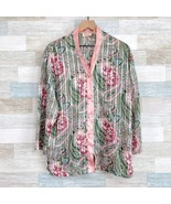 Victorias Secret Gold Label Floral Nightshirt Pink Green Sheer VTG Women... - $34.64