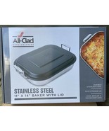 All-Clad 18/10 Stainless Lasagna Pan with Lid 14.5-In. x 11.75-In. x 2.5... - £74.73 GBP