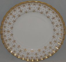 Spode Fleur De Lys-Gold (Bone,Gold Trim) Luncheon Plate - $51.93