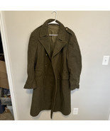 60s Vintage Belgium Military 1967 Double Breasted Wool Coat Size Large - $174.23 CAD