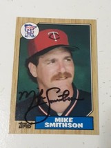 Mike Smithson Minnesota Twins 1987 Topps Autograph Card #225 READ DESCRIPTION - £3.88 GBP