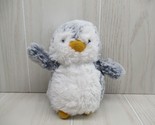 Aurora small plush frosted gray white Pom Pom penguin stuffed animal sof... - $7.27