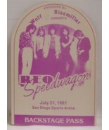 REO SPEEDWAGON - VINTAGE 1981 ORIGINAL CLOTH TOUR BACKSTAGE PASS ***LAST... - $30.00