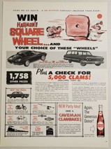 1963 Print Ad Dr Pepper Soda Corvette, Chevy Station Wagon Harmon&#39;s Square Wheel - £12.28 GBP