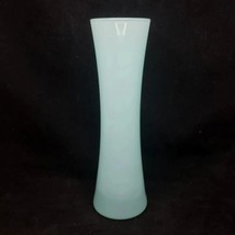 Single Bud Teal Frosted Glass Vase - £11.85 GBP