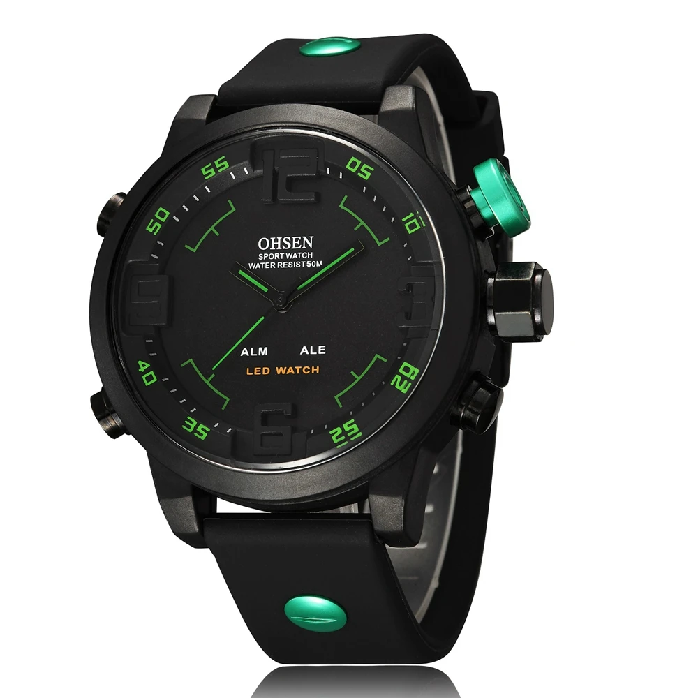 Outdoor Sport Watch for Men Waterproof Black Military Digital Wristwatch... - $29.66