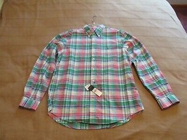 Ralph Lauren 100% Cotton Long Sleeve Plaid Shirt L Classic Fit Oxford NWTs - £55.09 GBP