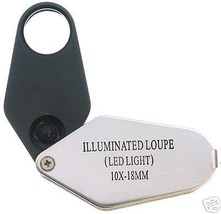 Jeweler&#39;s Loupe 4 Gem Magnifying Glass 10x w/ LED LIGHT - £2.37 GBP