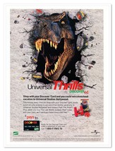 Discover Card Universal Studios Jurassic Park Vintage 1997 Full-Page Magazine Ad - £7.66 GBP