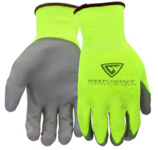 Westchester Touch Screen Hi-Vis Yellow PU Palm Coated Nylon Gloves (3-Pack) - $322.03 MXN