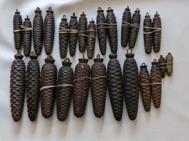 Bulk Lot of 26 Cuckoo Clock Weights German Black Forest Pinecone Assorted Sizes - £150.32 GBP