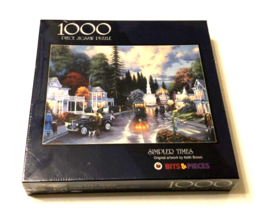 Vintage 2000 Simpler Times Keith Brown Bits Pieces 1000 Puzzle No. 02-00... - $19.79