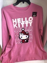 Hello Kitty Christmas Pink  Sweatshirt Adult Size MEDIUM NEW WITH TAG Fe... - $39.60