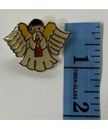 Winged Christmas Choir Angel Red Candle Pin Brooch Pinback Costume Jewel... - £11.00 GBP